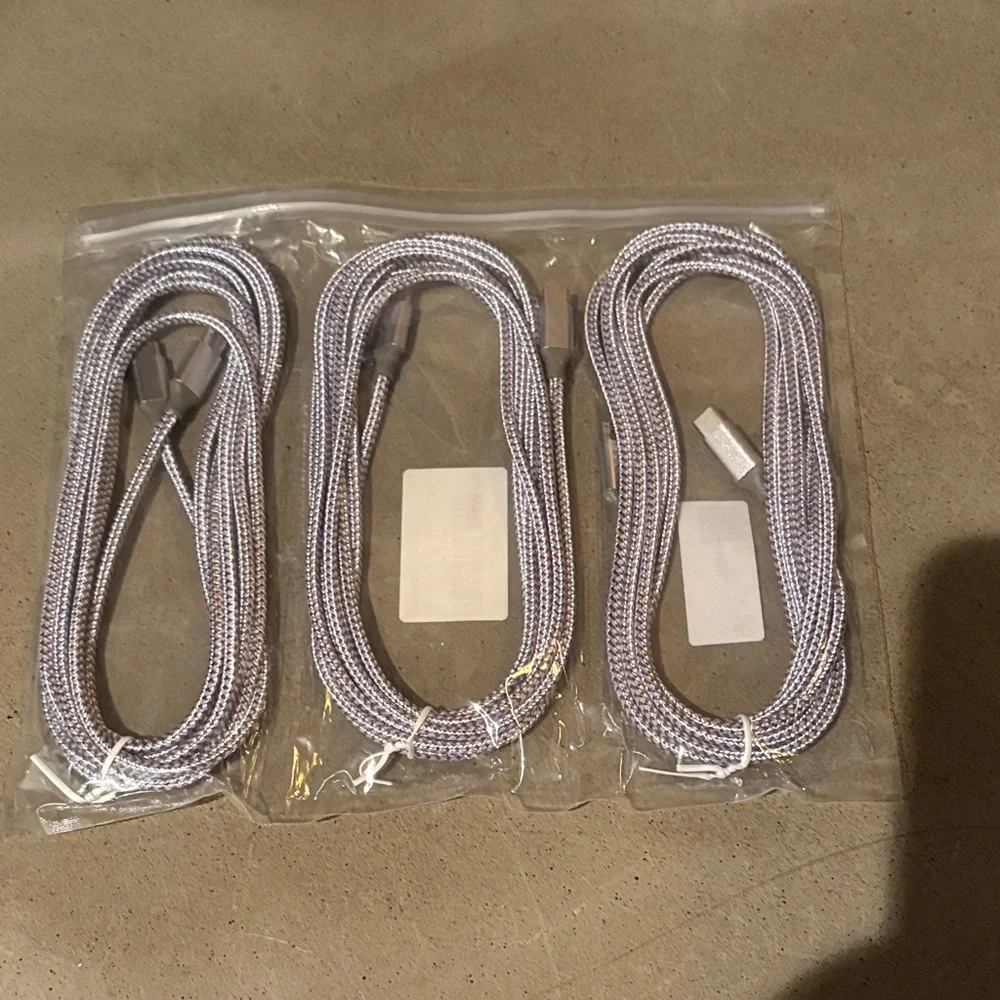 Braided USB Charging Cable - Silver